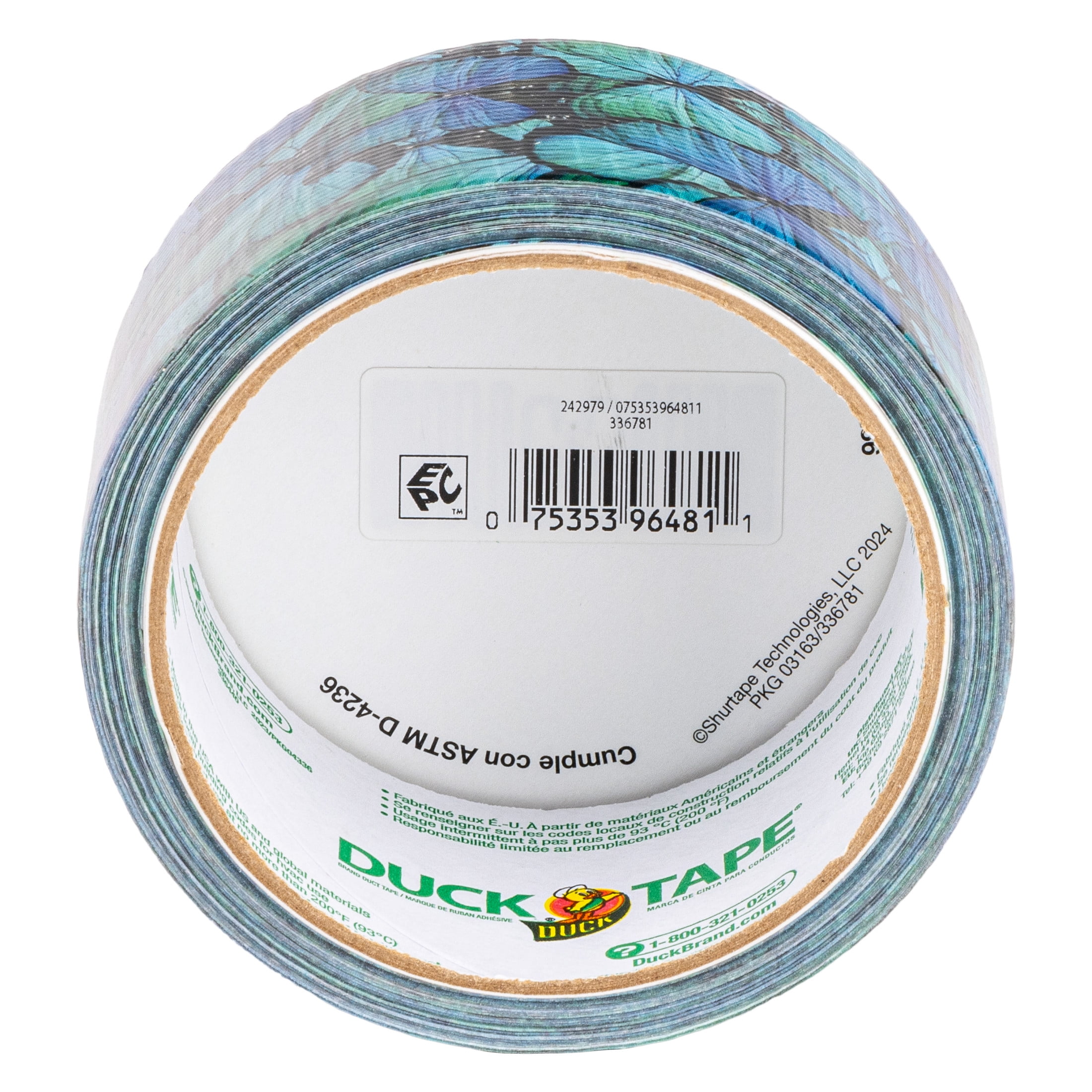 Printed Duck Tape Brand Duct Tape, 1.88 in. x 10 yd., Butterflies