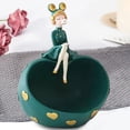 thumbnail image 3 of yuksok Fille Statues en Résine Figurines Sculptures Support d'Armoire Boîte de Rangement d'Entrée Vert, 3 of 7