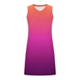 thumbnail image 6 of Up to 30% off Women Summer Dresses, Women's Summer Sexy Fashion Printing Sleeveless V-Neck Dress(Purple-Orange,XL), 6 of 7