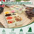 thumbnail image 2 of Divided Serving Tray with Lid and Handles 8 Compartments Snack Box Container Charcuterie Organizer Snackle Box Container for Candy,Nuts，Fruits,Snacks,3 Pack,Beige, 2 of 7