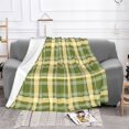 thumbnail image 2 of XMXT Throw Blanket, Green White Christmas Prints Machine Washable Blankets for Sofa, 80 x 60 inches Green, 2 of 9