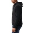 thumbnail image 4 of Bass Outdoor Mixed Media Jacket Men's Black Long Sleeve Full Zip Hooded MAC78 (Black,Regular,2XL), 4 of 4