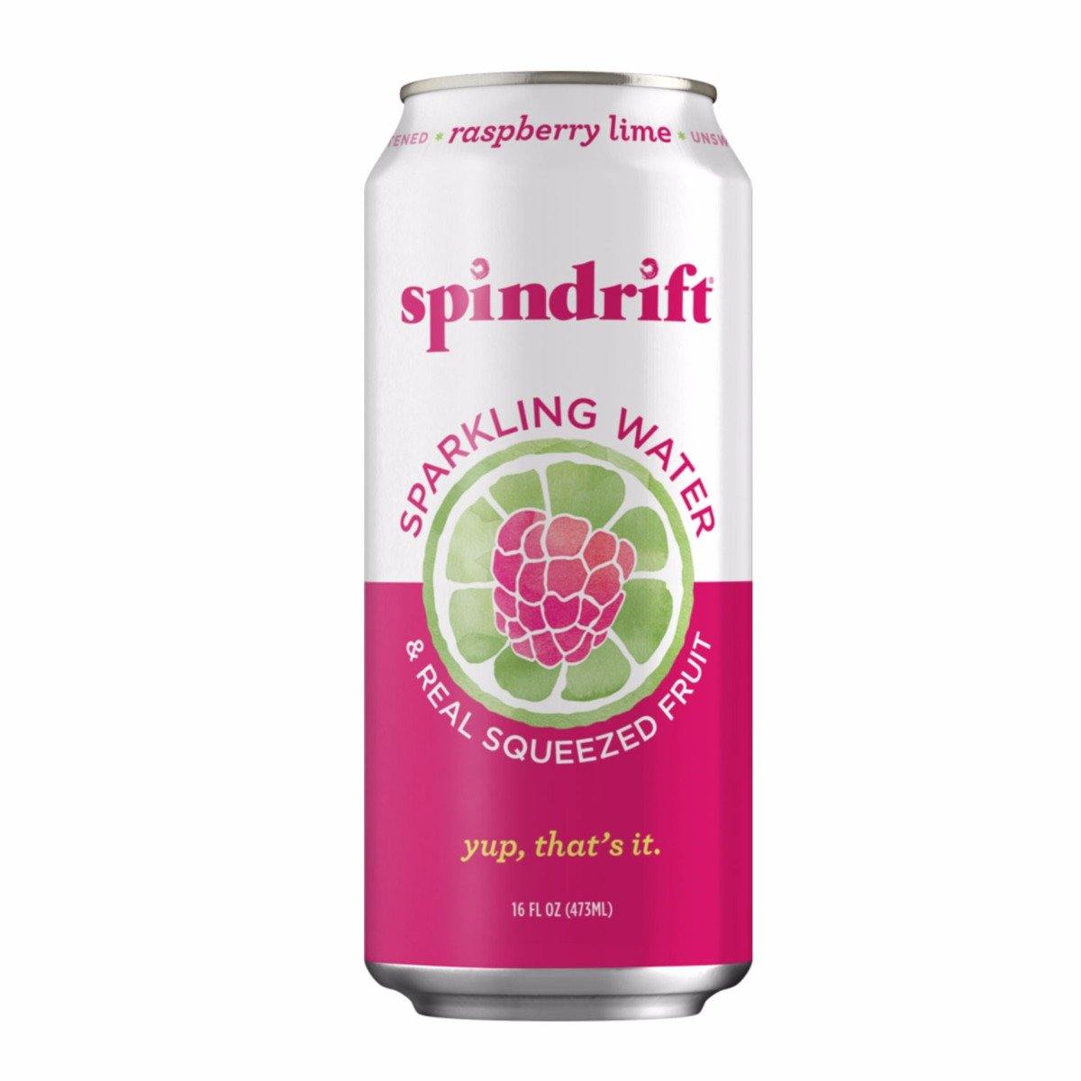 Spindrift Raspberry Lime Sparkling Water 16 oz Cans (Pack of 12