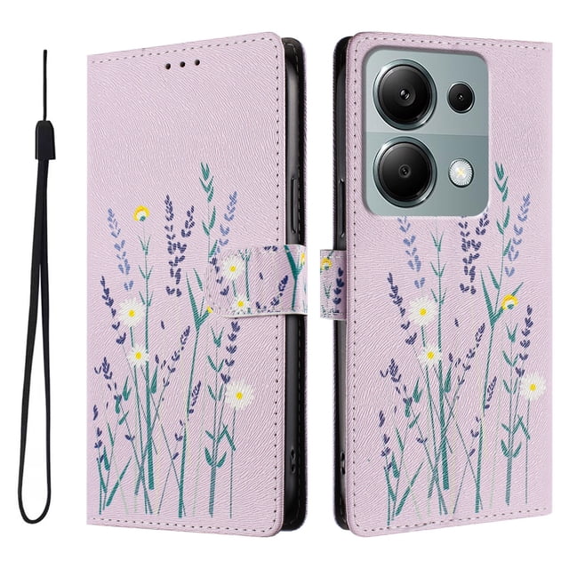FOXDOCK Funda Tipo Cartera para Xiaomi Redmi Note 13 Pro 4G con Soporte y Correa – Diseño de Patrones Lindos
