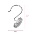 thumbnail image 6 of Utopia Alley Shower Rings Hooks, Shower Curtain Rings Hooks for Bathroom, Rust Resistant Shower Curtain Hooks Rings, Set of 12, Chrome, 6 of 10