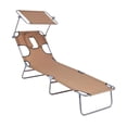 thumbnail image 2 of Silla de bronceado con orificio para la cara, tumbona plegable, ajustable, 3 en 1, reclinable, para exteriores, tomar el sol y patio. Caqui, 2 of 8