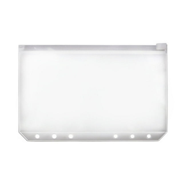 tredstone 10 Pcs Pochette à Fermeture Éclair Conteneur Pratique en PVC pour Documents Sac de Rangement pour Maison Bureau École A6 Transparent