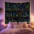 thumbnail image 2 of Magical Botanical Specimens on Shelves Against Midnight Blue Mystical Fantasy for Dark Art Lovers Whimsical Wall Decor Halloween Gift Tapestry Wall Hanging for Bedroom and Living Room, 2 of 7