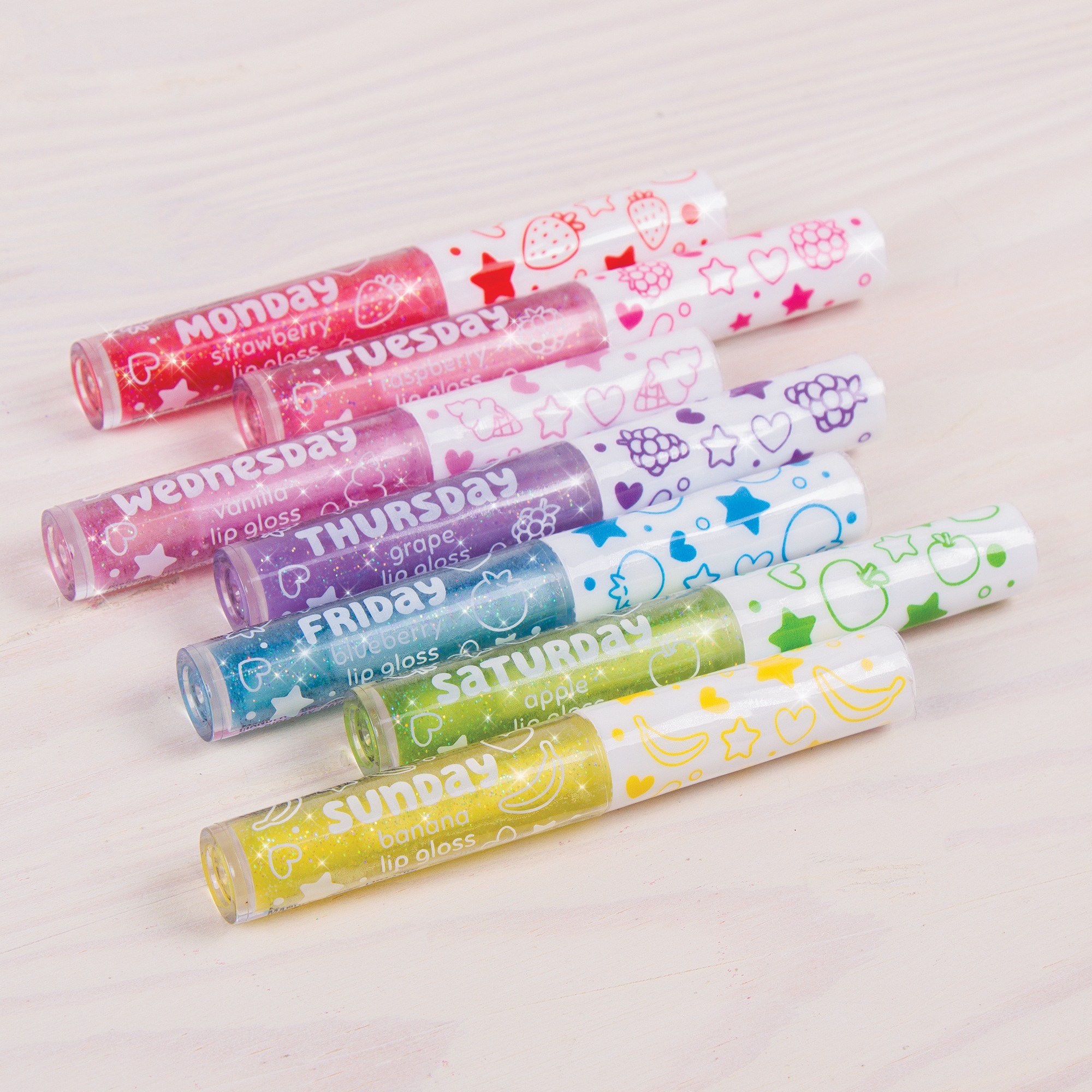 Three Cheers for Girls 7 Days Fruit Flavored Glitter Lip Gloss Set photo 7