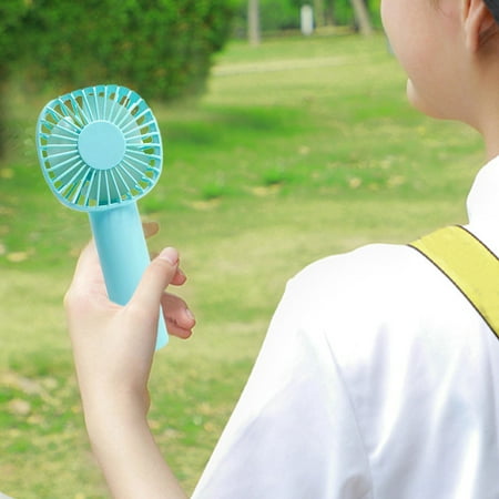 

Home Kitchen Lighting Ceiling Fan Handheld Fan Gift Desktop Charging Usb Mini Small Fan Third Gear Adjustment Quiet Wind Supplyn Mute Large Wind Creative Blue