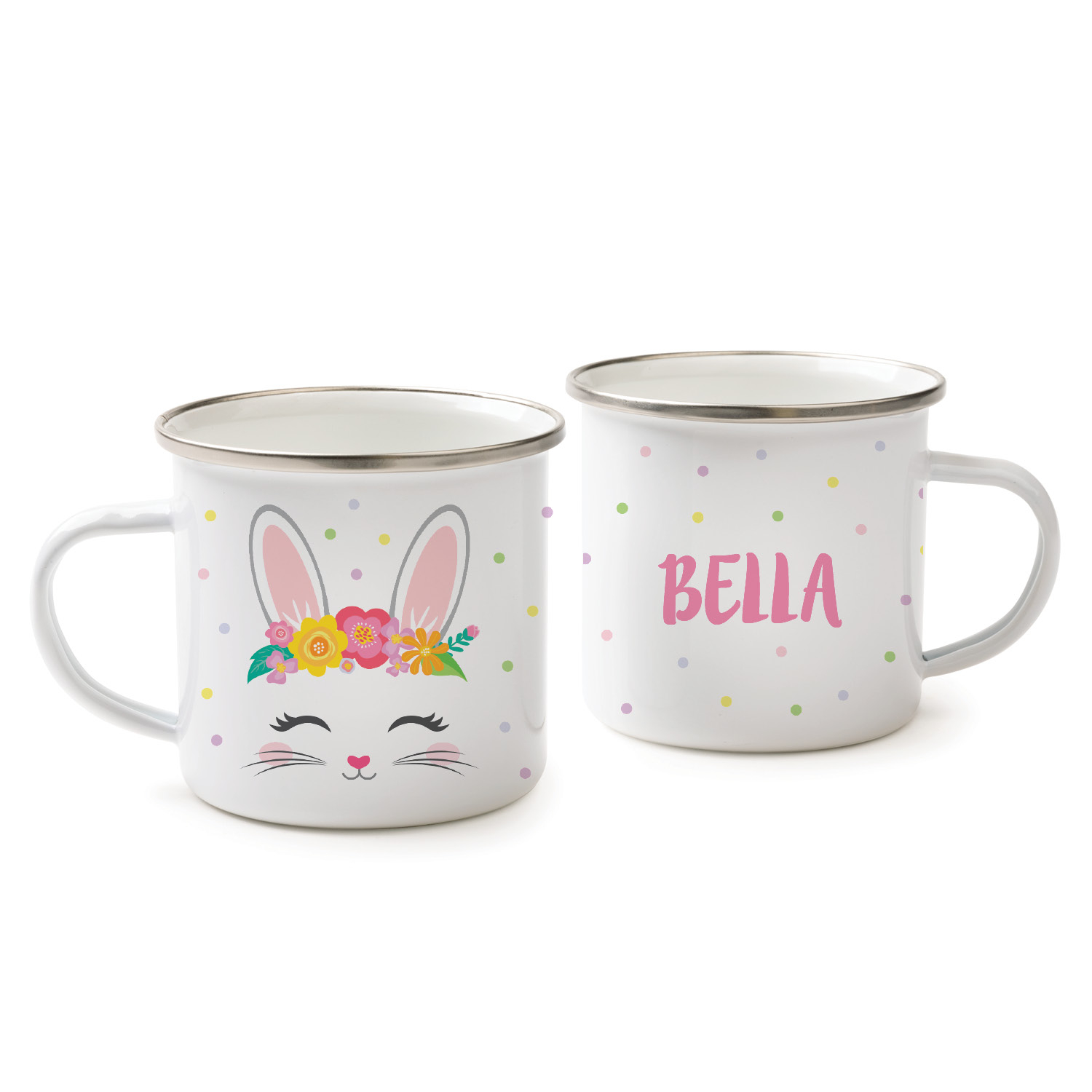 Beautiful Bunny Personalized Camp Mug