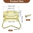 thumbnail image 2 of 2Pcs Chest Handles, 103x64mm Wooden Box Ring Pull Lifting Handle, Yellow, 2 of 6