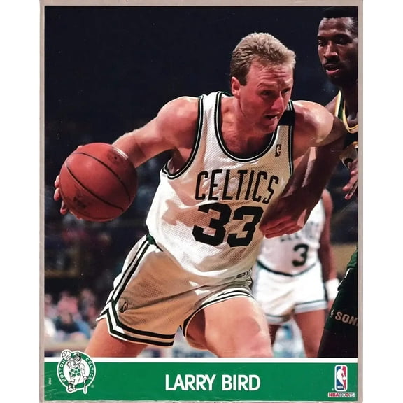 Larry Bird Boston Celtics 1990 NBA Hoops 8x10 photo card