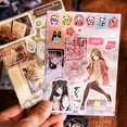 thumbnail image 3 of 3 Cut Film Sticker Books Japanese Ancient Comic Style, Coated Paper Material, Covered with Star Film, DIY Handbook, Scrapbook, Decorative Materials, Sticker Book., 3 of 9