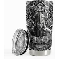 Viking Cup Tumbler 20oz Viking Gift for Men Vikings Stainless Steel Insulated Tumblers Coffee Travel Mug Gifts for Birthday Christmas