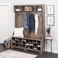 thumbnail image 1 of Prepac 60 in W x 77 in H x 15.5 in DWide Hall Tree with Shoe Storage, 1 of 6