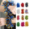 thumbnail image 2 of Yesbay 6 Pair Tinsel Bracelet Colorful Elastic Band Adults Universal Day Kindergarten Dance Performance Prop Sports Meet Cheering Squad Tinsel Wristband, 2 of 8