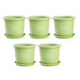 thumbnail image 6 of Fankenuo Large Resin Flower Pots with Drainage Tray - Set of 5 for Home & 14*12cm, 6 of 9
