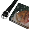 thumbnail image 2 of Christmas Holiday Santa Claus Tasting Snowflakes Rectangle Leather Luggage Card Suitcase Carry-On ID Tag, 2 of 8