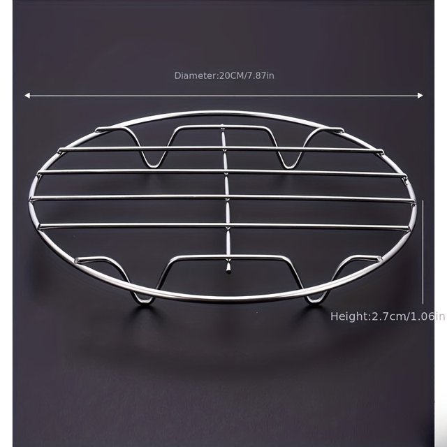 Upgrade Your Cooking Game with Our Household 304 Stainless Steel Steaming and Grill Rack - Perfect Size, Heat-Resistant, and Easy to Use!