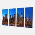 thumbnail image 2 of Night New York City Panorama - Extra Large Canvas Art Print, 2 of 3