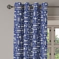 thumbnail image 3 of Ambesonne Grommet Curtain, , 50"x108", Indigo and White, 3 of 5