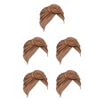 thumbnail image 3 of Qarigey Turban Knot Hijab Donut Elástico Cover Beanie Stretch Bonnet Head para mujer de cara Accesorios de maquillaje Gris Type5 NO5, 3 of 6