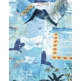 thumbnail image 5 of Moomaya Printed Long Collared Shirt Dress, Button Down High-Low Hem Shirt Dress, 5 of 8