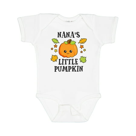 

Inktastic Nanas Little Pumpkin with Leaves and Stars Gift Baby Boy or Baby Girl Bodysuit