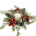 thumbnail image 1 of Coronas navideñas Yoyauz con velas, pequeñas coronas navideñas para gabinetes de cocina, columnas para coronas, mini anillos para velas, centros de mesa navideños, guirnaldas colgantes para, 1 of 7
