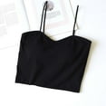 thumbnail image 4 of AherBiu Womens Crop Camisole Tank Top with Built in Bra Pajamas Tshirt Bras for Women Sleepwear Undershirts, 4 of 7