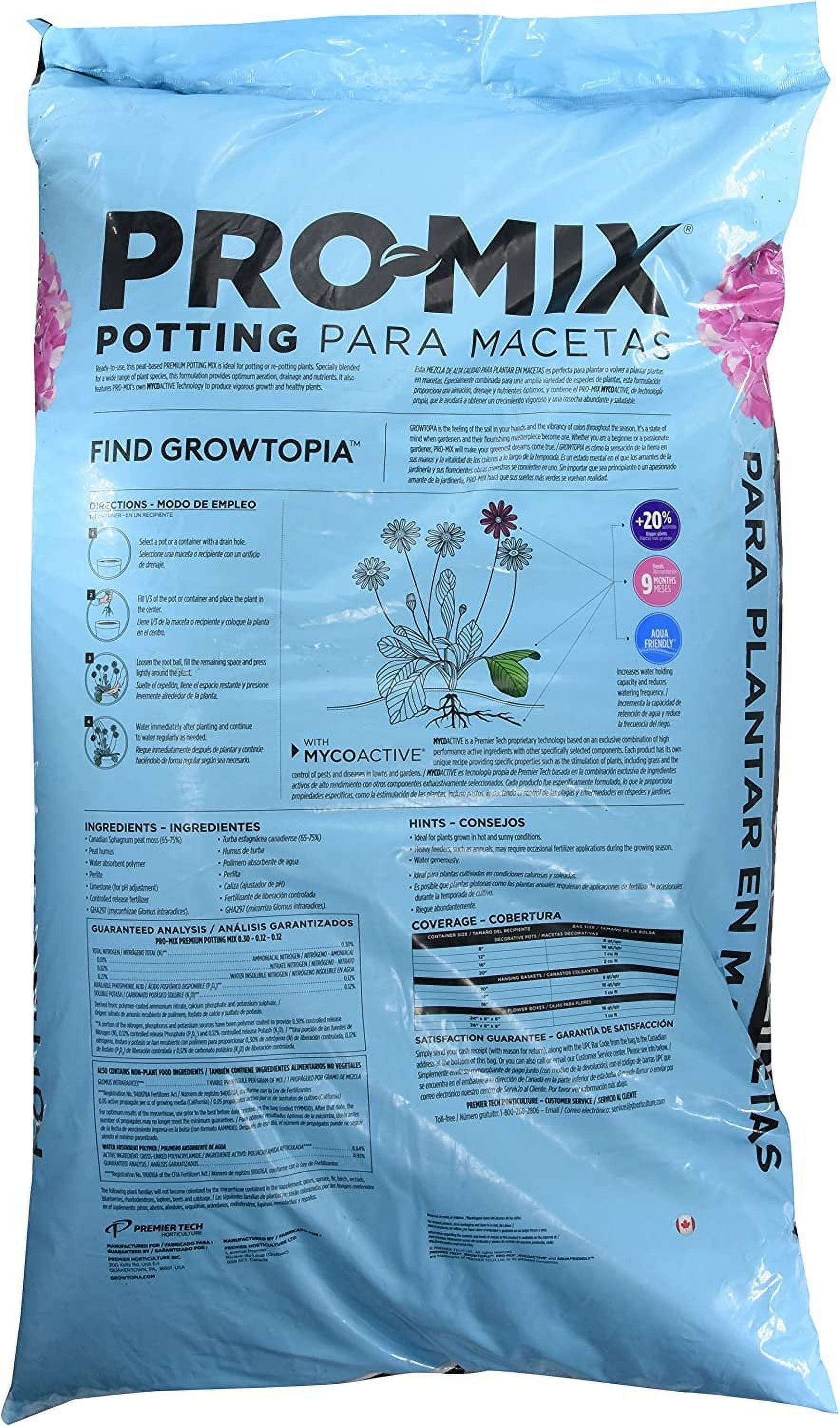 Pro-Mix 2 Cu. Ft. Premium Potting Soil Mix with Mycoactive 1020010RG