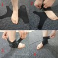 thumbnail image 4 of Sport Breathable Ankle Brace Protector Adjustable Ankle Support Elastic Protection Pad (Right Foot)Black M, 4 of 5