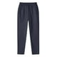 thumbnail image 1 of Pantalones largos de moda para hombre con cordón, cintura elástica, color sólido, pantalones casuales largos de chándal, pantalones para hombre, 1 of 5