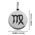 thumbnail image 2 of Stainless Steel Virgo Zodiac Sign (Maiden) Round Medallion Pendant Necklace, 2 of 3