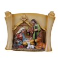 thumbnail image 4 of Estatua de la Sagrada Familia católica con pergamino religioso, decoración de mesa, colección navideña, escultura del nacimiento de Jesús, 5,5 x 1,7 x, 4 of 9