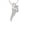 J, variant on Good Luck Italian Horn - A - Crystal Initial Sophia Necklace, 18" 1"