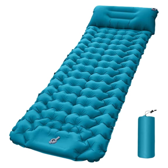 Camping Pads For Sleeping,Camping Mattress Pad,Step On Inflatable Sleeping Pad,76*27IN Camping Mattress,Camping Mat,Sleeping Mat,Outdoor Proof Sleeping Pad Camping Portable Nap Cushion(Blue)