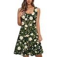 thumbnail image 3 of Horkkom Summer Dresses for Women Sleeveless Floral Print Sundresses Casual Vacation Beach Mini Dresses L, 3 of 8