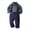 Navy, variant on LEKWK Boys Gentleman 3 Piece Outfits Plaid Long Sleeve Button Down Shirt with Bowtie and Suspender Pants Toddler formal Party Dress Suit Fall Matching Sets