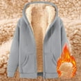 thumbnail image 2 of Men's Fleece Jacket Hooded Heavyweight Sherpa Lined Jacket Winter Button Down Jackets with Pockets, 2 of 3