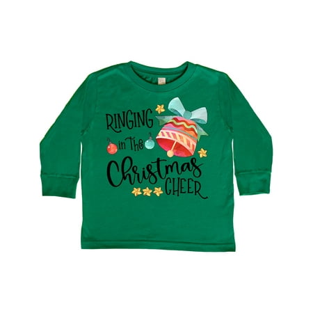 

Inktastic Ringing in the Christmas Cheer Bell Stars and Ornaments Gift Toddler Boy or Toddler Girl Long Sleeve T-Shirt