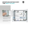 thumbnail image 5 of Bathroom Medicine Cabinet, Aluminum, Recessed/Surface Mount, 30" x 36", Right/Left Hinged, Mirrored Interior, 5 of 10