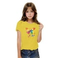 thumbnail image 1 of Rbaofujie T-Shirts Graphiques pour Fille Imprimé Floral Manches Courtes Col Rond T-Shirts Hauts, 1 of 6