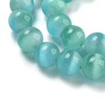 thumbnail image 3 of Cat Eye Beads Strands Round Turquoise 8mm Hole: 0.8-0.9mm 50pcs/strand 14.29''-14.69''(36.3-37.3cm), 3 of 4