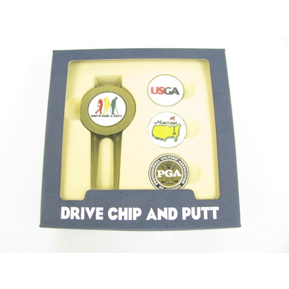 NEW PGA Augusta Masters USGA Drive Chip and Putt Divot Tool Ball Markers Set