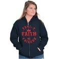 thumbnail image 4 of Christian Family Faith Friends Flag Unisex Plus Size Zip Hoodie Brisco Brands 5X, 4 of 6
