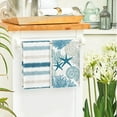 thumbnail image 4 of Stripe Coral Starfish Seahorses Whelks Summer Kitchen Towels Dish Towels, 18x26 Inch Farmhouse Decoration Hand Towels Set of 4, 4 of 6