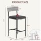 thumbnail image 3 of Set of 4 37-pulgada bar stools con metal legs, pu asientos, backrests, y footrests - rustic gris kitchen height forrado stools para dining room, kitchen, y party, 3 of 7