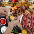 thumbnail image 4 of Ludlz 3-Way Grill Skewers with Push Bar Slider Rustproof Corrosion Resistant Ergonomic Handle Grilling BBQ Fork Kitchen Tool, 4 of 8